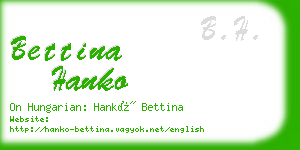 bettina hanko business card